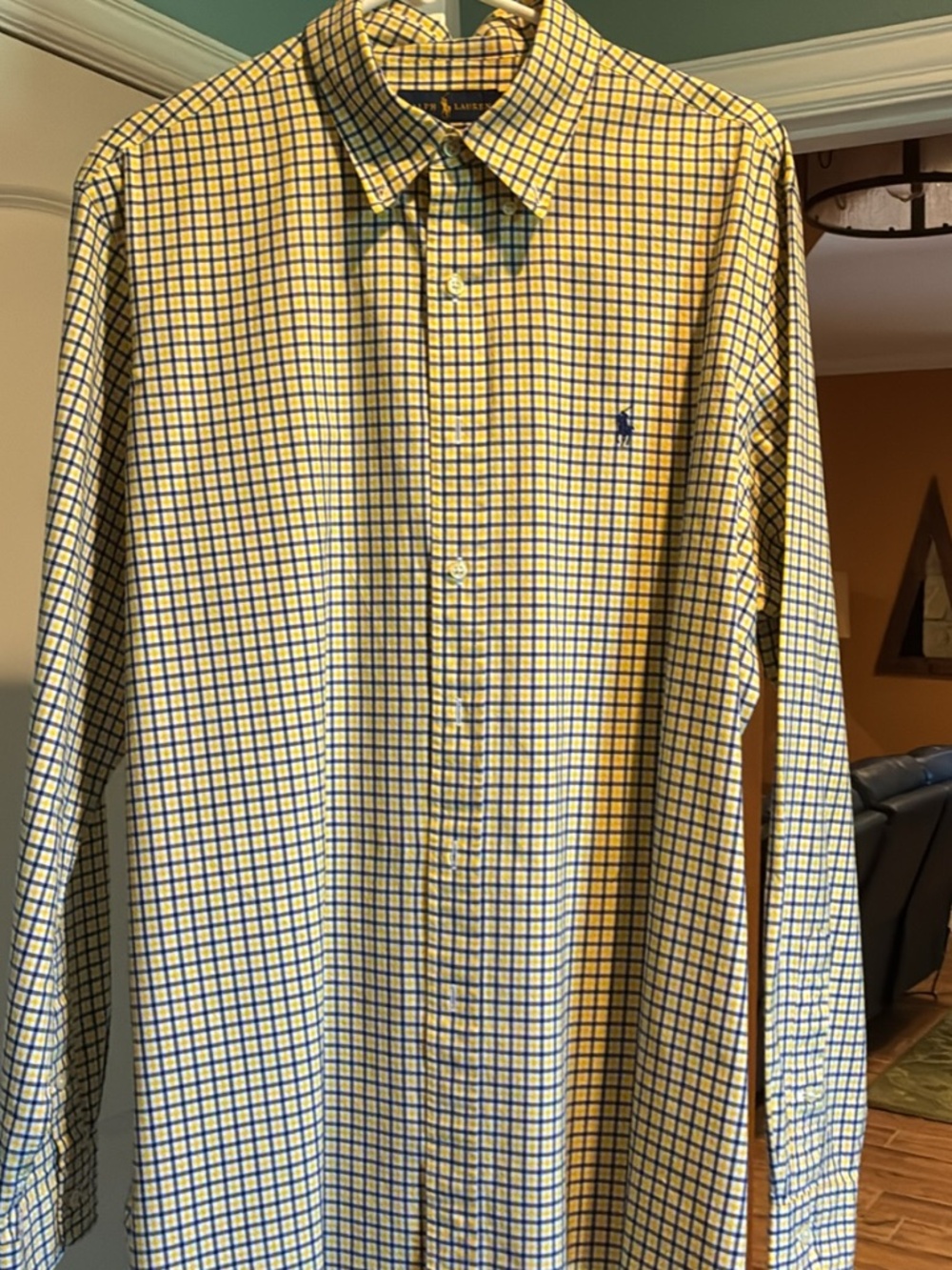 RL yellow/blue button up